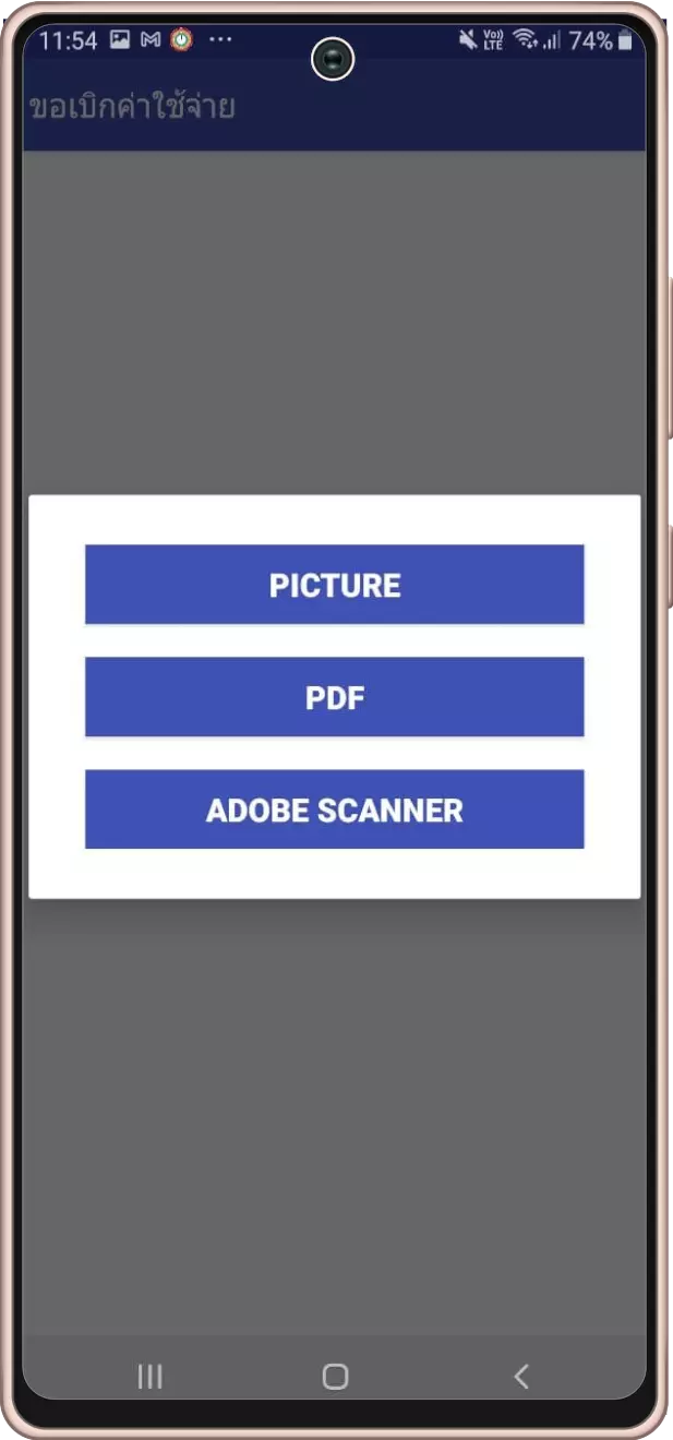 3. Select picture or pdf or adobe scanner.
