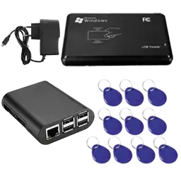Raspberry PI, เครื่องอ่าน RFID, RFID TAG, อะแดปเตอร์